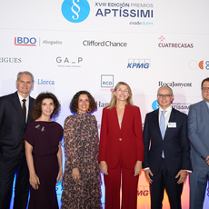 Almudena Arpón de Mendívil, socia de GAP  y  presidenta  de honor  de la IBA, Premio Aptissimi a la trayectoria profesional